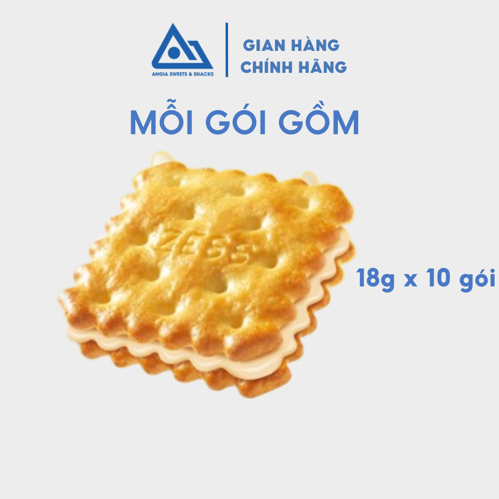 Bánh quy kem phô mai ăn vặt ZESS 180g An Gia Sweets &amp; Snacks