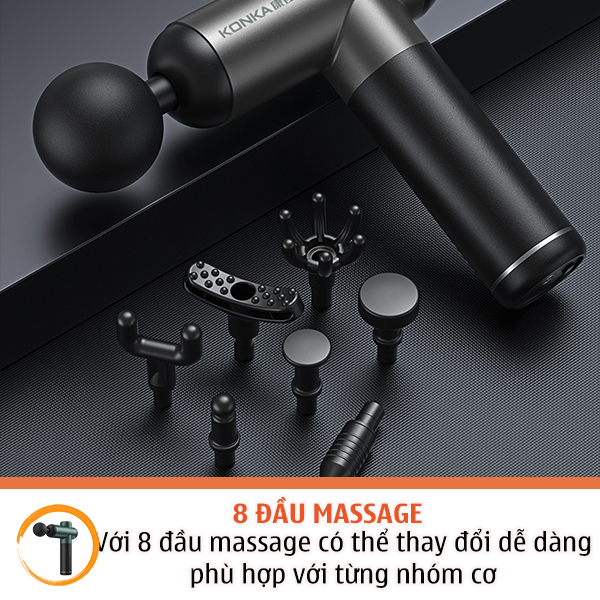 Máy Massage Cầm Tay Konka A8 Massage Đa Năng 99 Cấp Độ Hỗ Trợ Thư Giãn Giảm Đau Nhức Cơ Bắp, Tặng Kèm Túi Đựng Cao Cấp