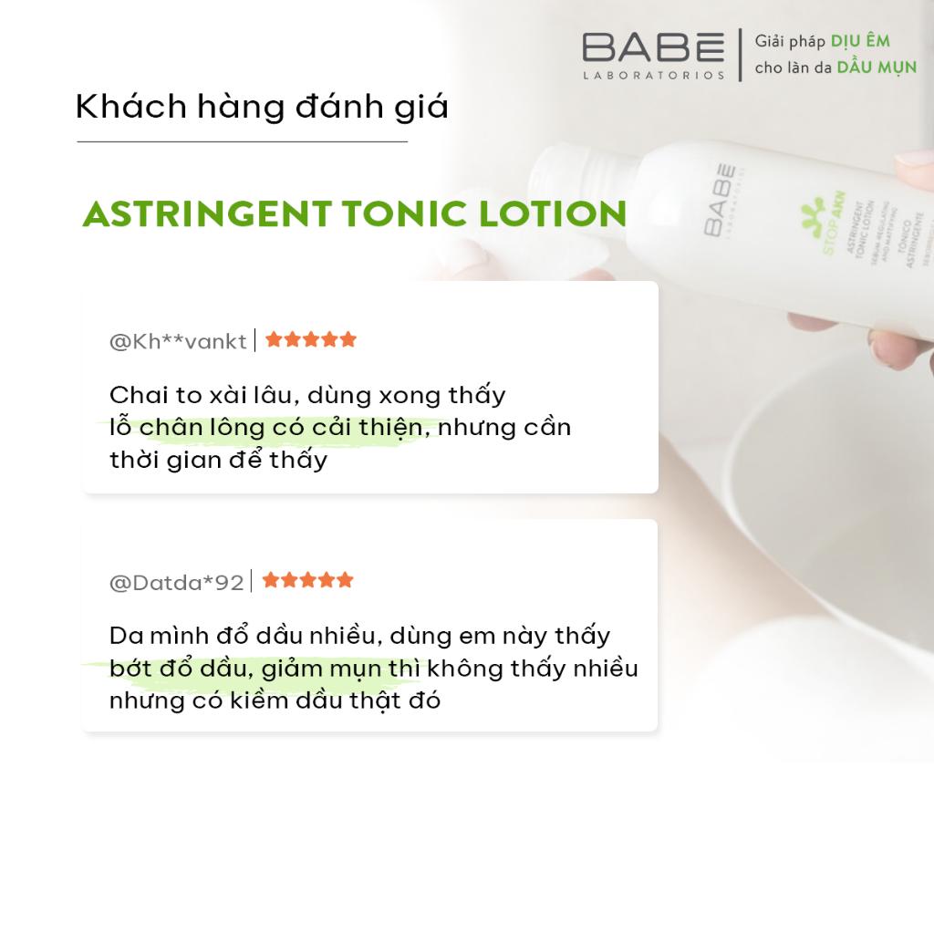 Toner cân bằng dầu nhờn, hỗ trợ giảm mụn, se khít lỗ chân lông BABE Stop AKN Astringent Tonic Lotion 250ml