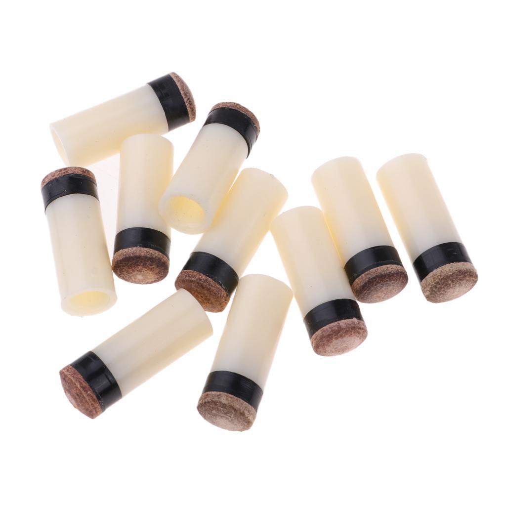 2-4pack 10 Pieces Slip-On Pool Billiard Cue Tips Snooker Stick Ferrules 10mm 13