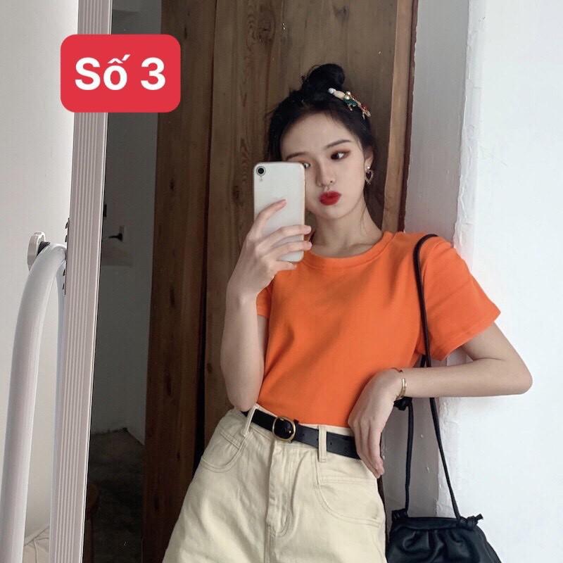Áo thun trơn tay ngắn cho nữ chất xịn