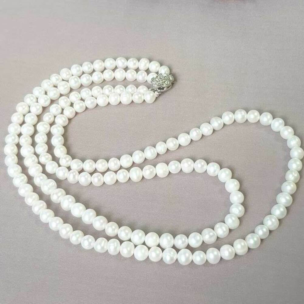 Chuỗi Vòng Cổ Ngọc Trai Tự Nhiên Cao Cấp - Chuỗi Đôi - Trang Sức Cô Tấm - Sophie Pearl (6-7ly) - CTJ0510 + Tặng Kèm Bông Tai