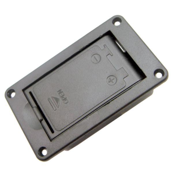 Guitar Bass Parts Black Battery Hold Box Cover Container for Active Pickup