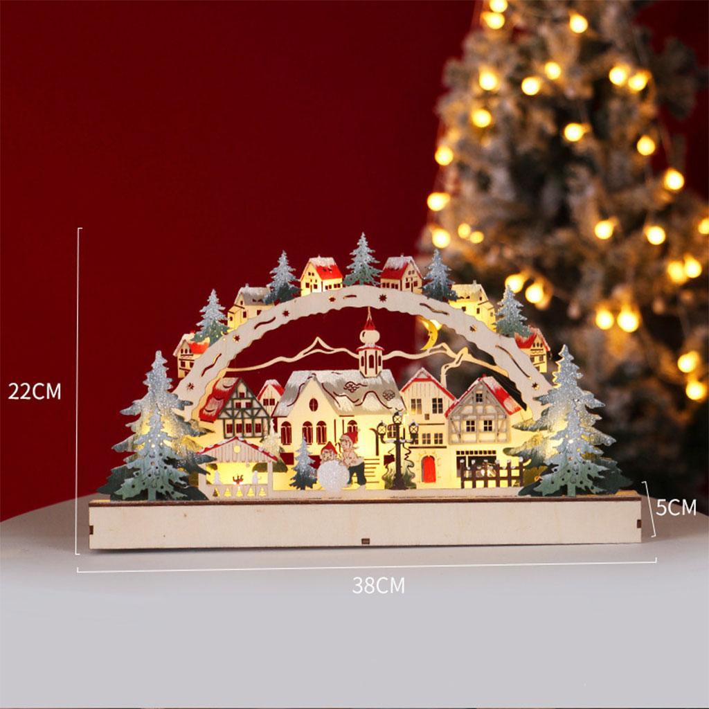 Wooden Christmas LED  and  Book Desktop Decor