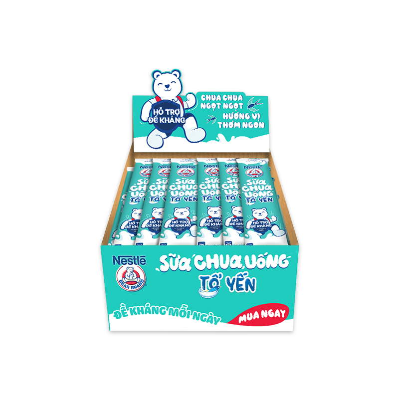 Thùng 28 gói sữa chua tổ yến Nestlé Yogu Gấu (28 x 75ml)