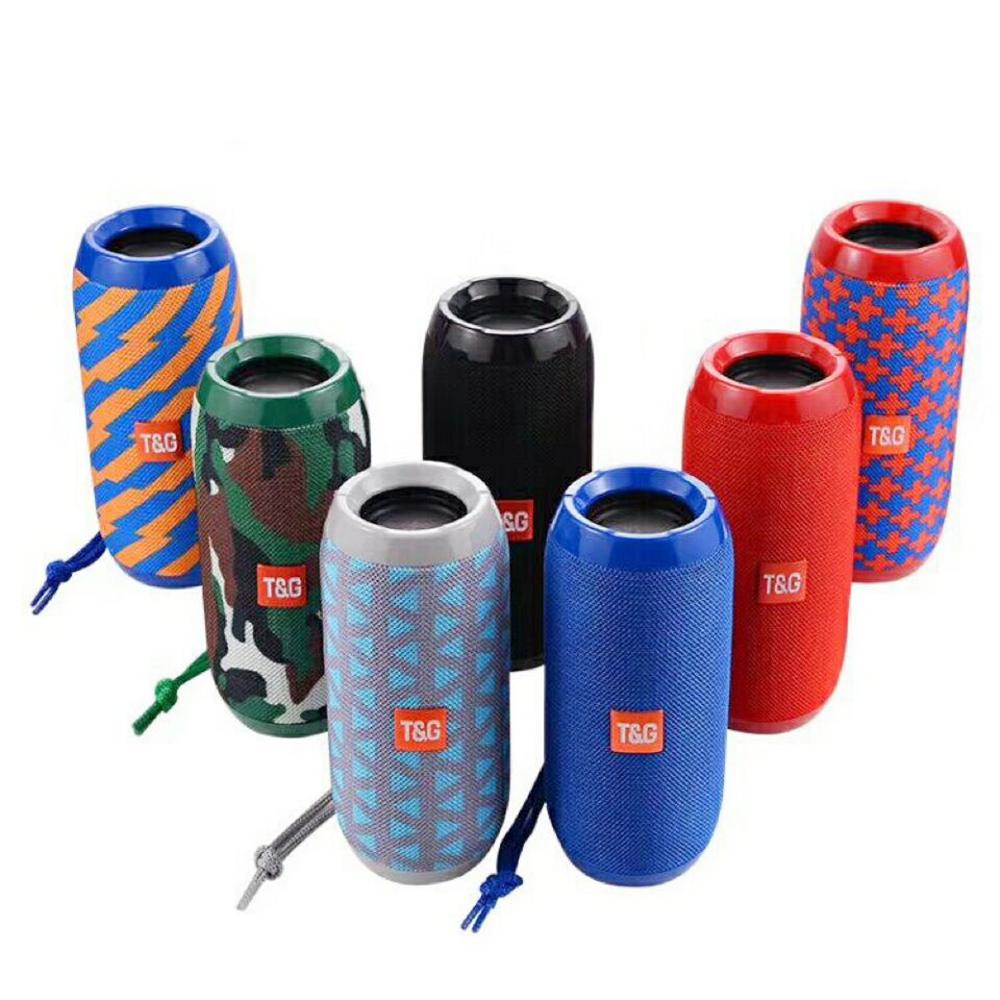 Loa di động không thấm nước ngoài trời Bluetooth 5.0 Loa siêu loãng phụ không dây TF Thẻ U Disk Aux Input Deep Bass Hifi Stereo loa màu