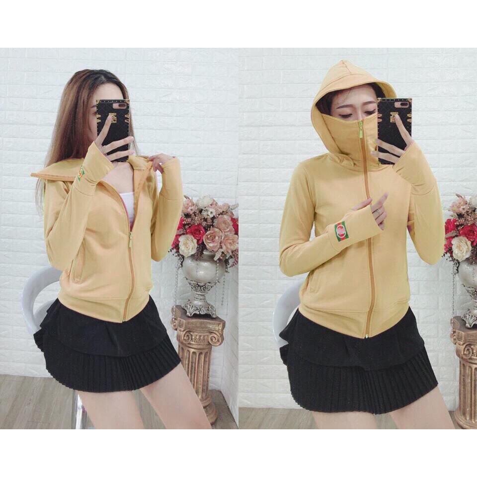 Áo khoác chống nắng nữ nỉ da cá CX01-Hồng