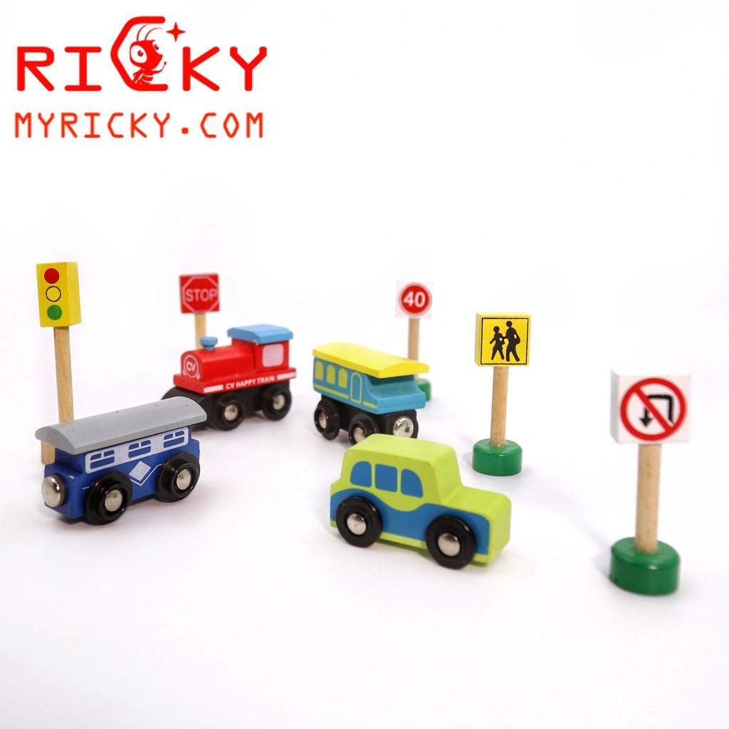 Bộ lắp ráp mô hình giao thông bằng gỗ cao cấp