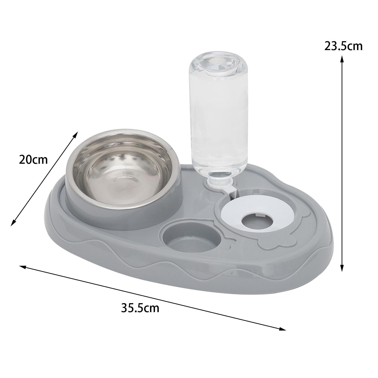 3 in 1 Cat Bowl Set Pet Feeder Durable with Automatic Water Dispenser Pet Feeding Bowls Dishes for Pets Accessories Feeding