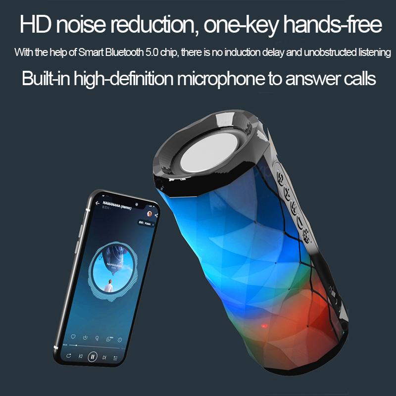 ZK40 Dropshipping TG167 Đèn Ngủ Mới Loa Mạnh Mẽ Di Động Loa Bass Màu Thoáng Mát Không Dây Chống Nước Giảm Tiếng Ồn Màu sắc: Đen