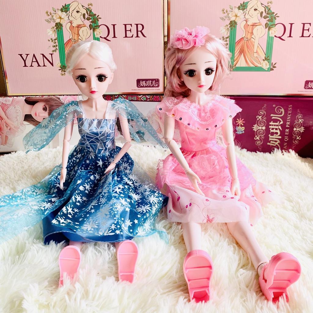 Búp bê Barbie, Elsa Nữ Hoàng Băng Giá 65cm Hàng Đẹp Cỡ To nhắm mở mắt cho bé gái