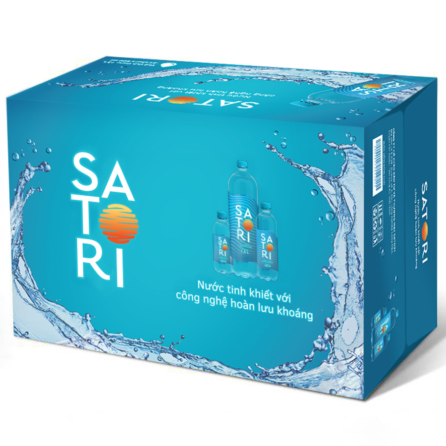 Thùng 24 chai nước tinh khiết Satori 500ml