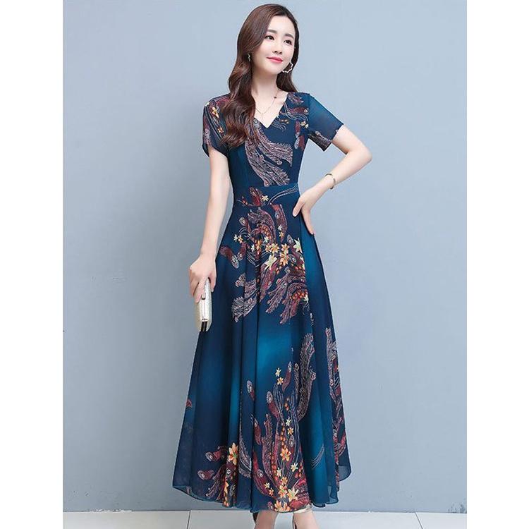 Đầm maxi họa tiết cao cấp