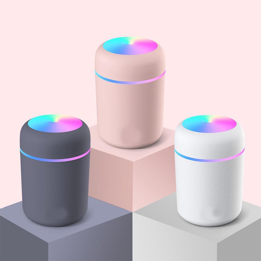 Máy Lọc Không Khí LED Máy Tạo Độ Ẩm Không Khí Máy Khuếch Tán Tinh Dầu Phun Sương Tạo Ẩm Không Khí Thơm Nước Hoa Nội Thất Ô Tô Nhiều Màu Sắc Cúp Máy Phun Sương Tạo Độ Ẩm