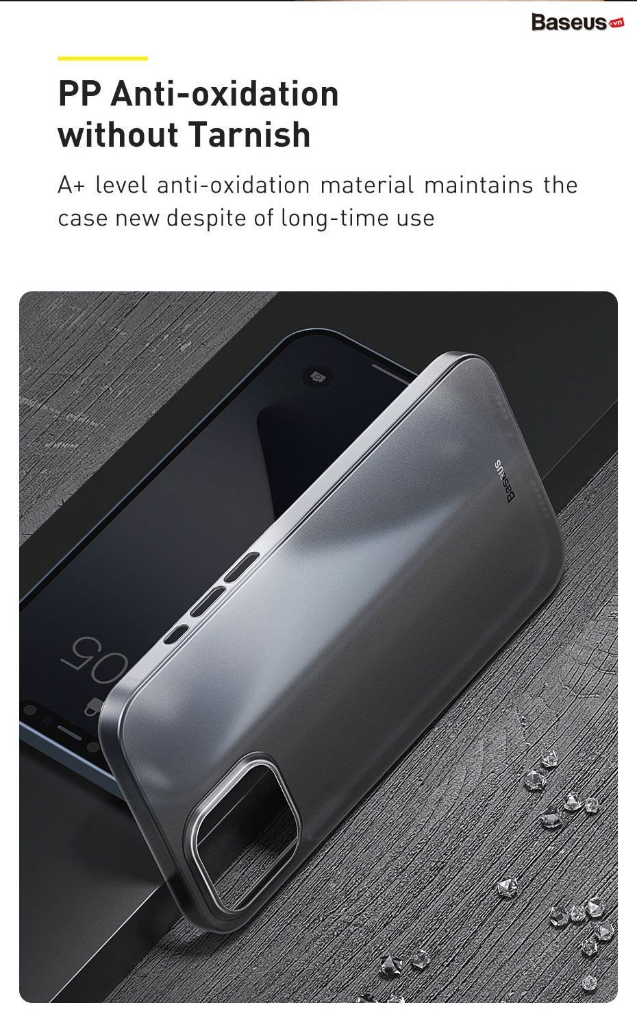 Hình ảnh Ốp lưng siêu mỏng chống bám vân tay dùng cho iPhone 12 mini / iPhone 12 / iPhone 12 Pro / iPhone 12 Promax Baseus Wing Case_ Hàng Nhập Khẩu