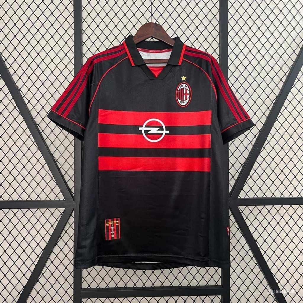 Áo Bóng Đá Retro AC Milan 1998 - Áo Đấu Thứ 3 bản cao cấp vải Cotton Polyester