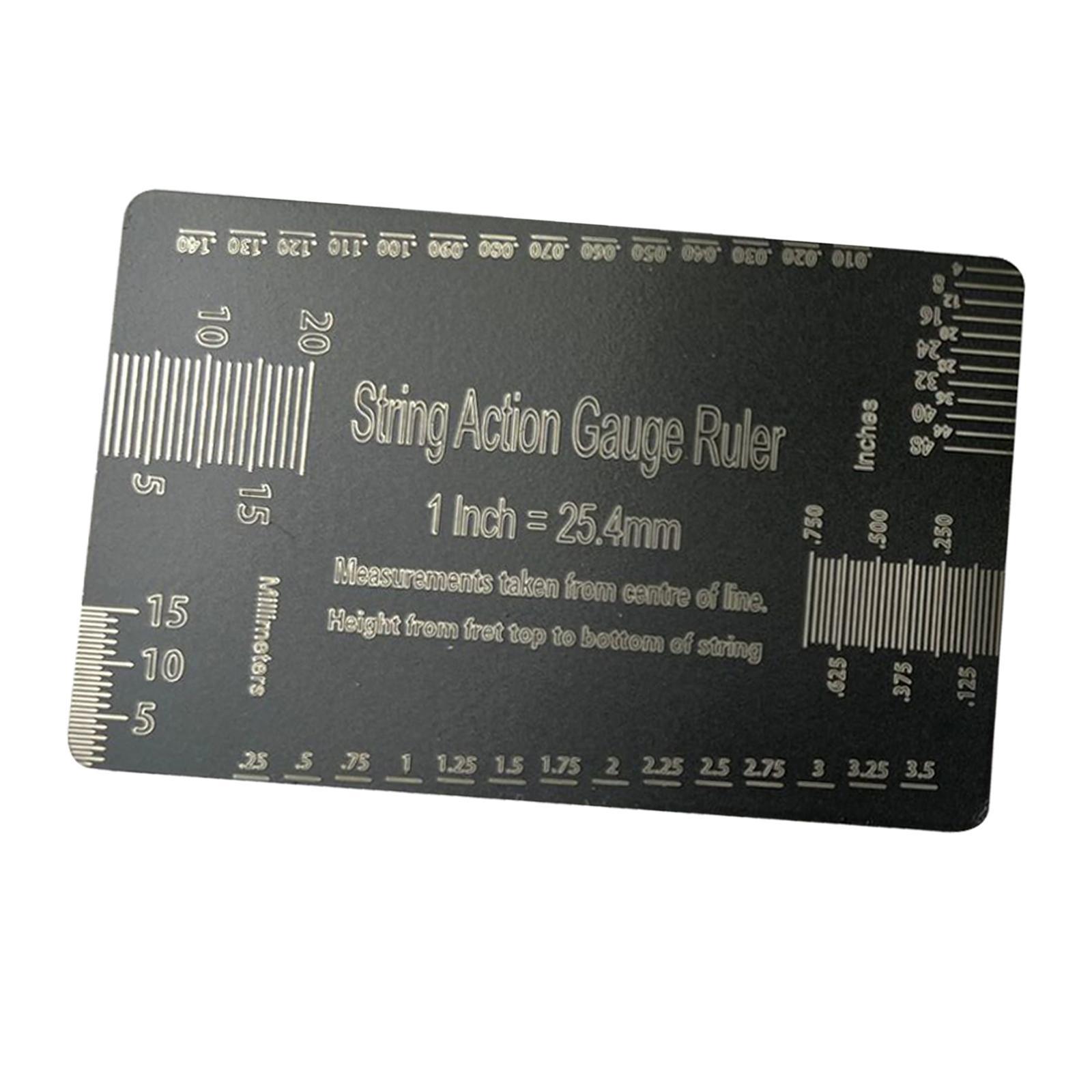 String Action Gauge Ruler String Ruler for Electric Bass and Acoustic Guitar