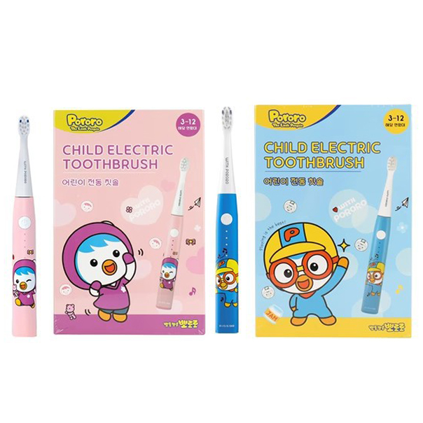 Bàn chải điện sóng âm cho bé Pororo Kids Hàn Quốc loại bỏ mảng bám trên răng hiệu quả