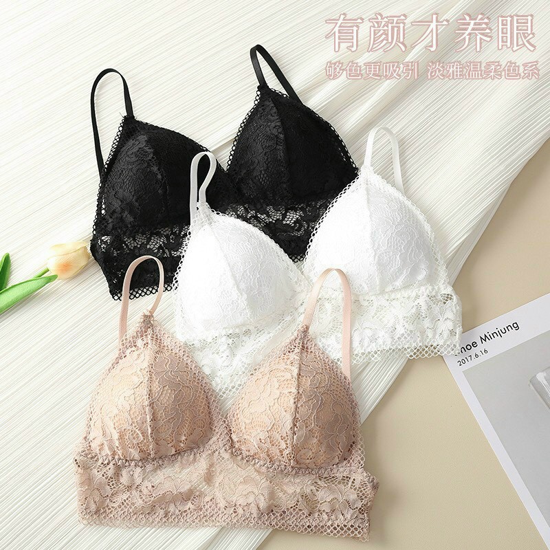 Bra ren hoa mềm không gọng mút mỏng kiểu dáng sexy SA7383