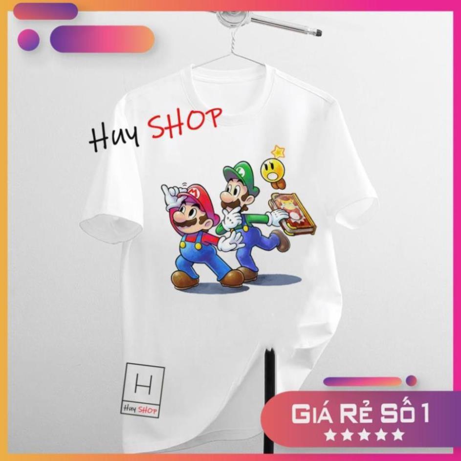 Áo thun Mario Cute dễ thương - Áo thun Hàn Quốc Unisex - Áo thun tay lỡ - Áo thun cặp đôi - Áo thun Hàn Quốc 057
