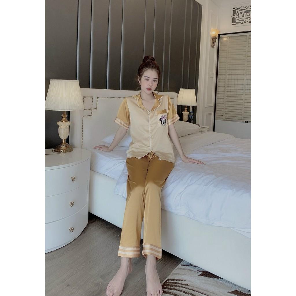 BỘ ĐỒ NGỦ LỤA MIKEY CÁ TÍNH MẶC SIÊU MÁT CHO MÙA HÈ