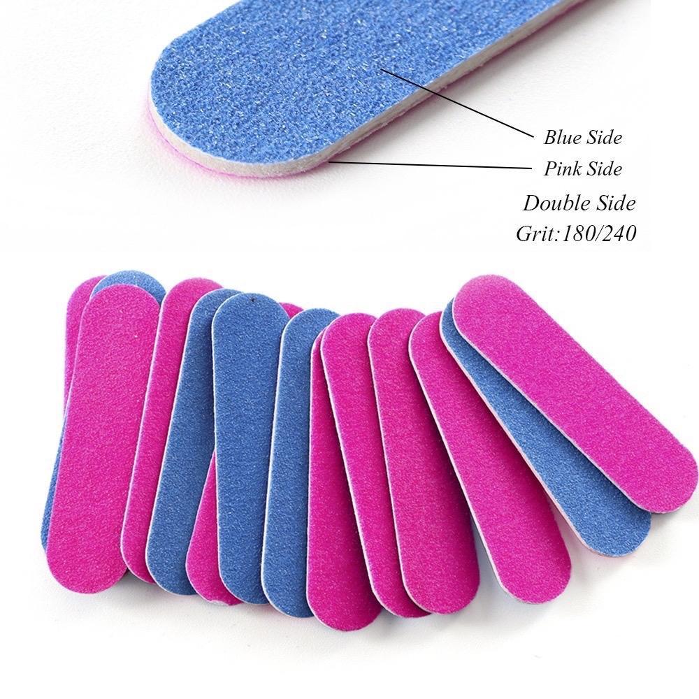 Set 100 Dũa Móng Tay Mini Cao Cấp, Thiết Kế Nhỏ Gọn, Bền, Độ Nhám 150/150, Tiện Dụng Cho Thợ Làm Nail Tạo Form Móng