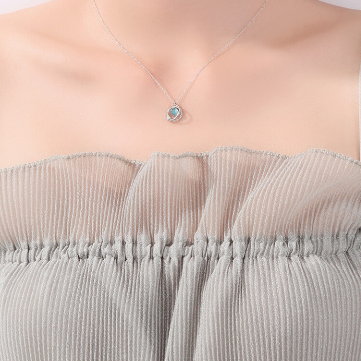 Dây chuyền nữ bạc 925 Hành tinh xanh