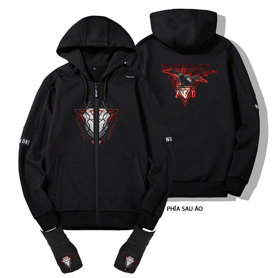 Áo khoác UNISEX ZED LOL chất liệu nỉ trơn 2 lớp ấm áp, phong cách trẻ trung, cá tính, năng động(TẶNG KÈM GĂNG TAY CAO CẤP)