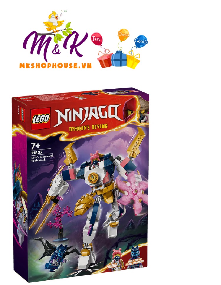 LEGO NINJAGO 71807 Đồ chơi lắp ráp Chiến giáp cơ khí của Sora (209 chi tiết)