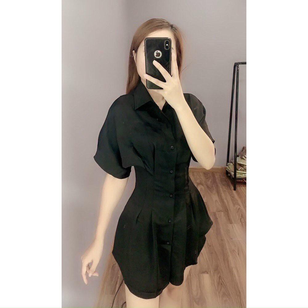 Đầm Váy Dáng Xòe Kiểu Sơ Mi Nhiều Màu Tôn Dáng Siêu Xinh Thời Trang Nữ Dạo Phố, Dự Tiệc