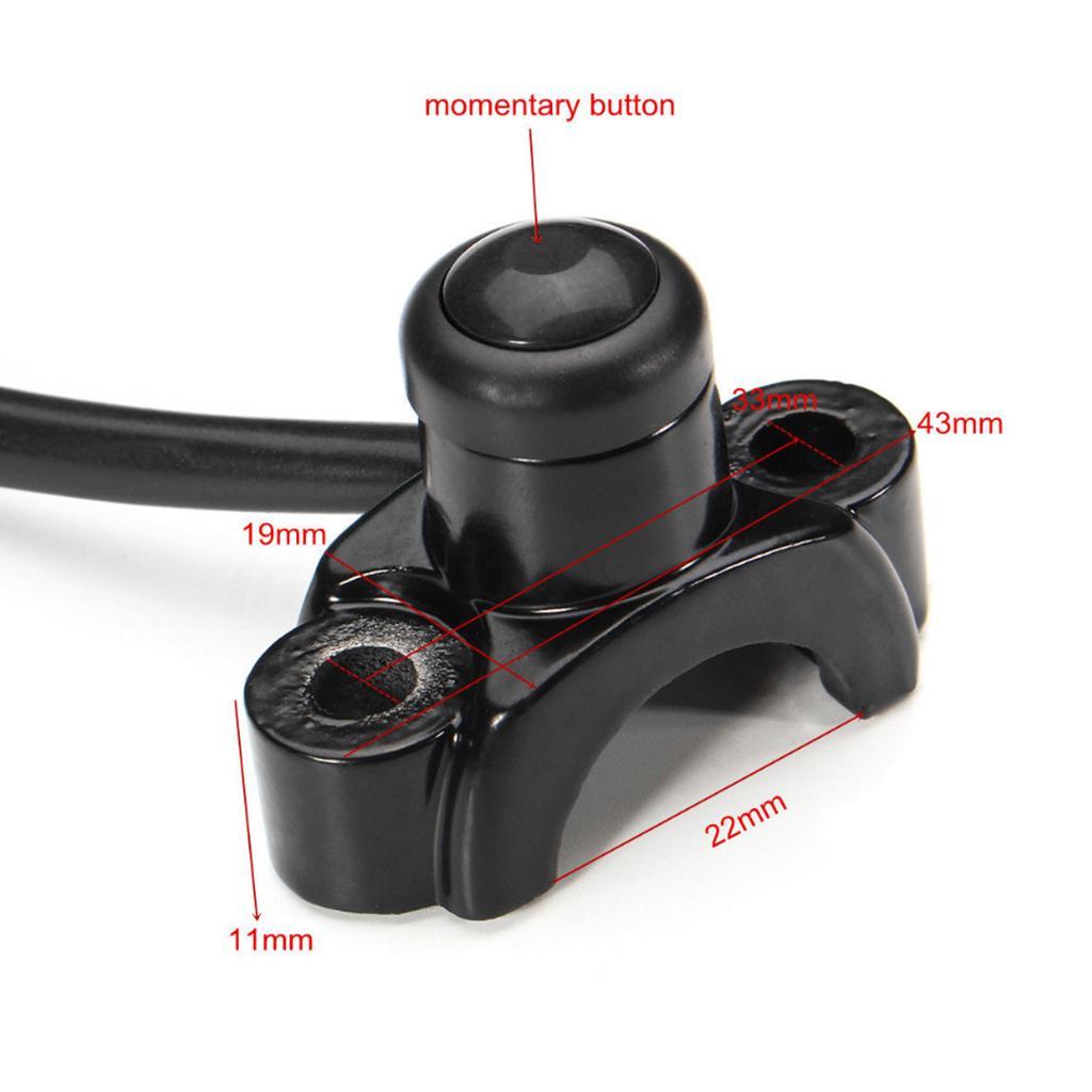 2Pcs Motorbike ATV 22mm Handlebar Engine Kill Stop Start Button Switch Black