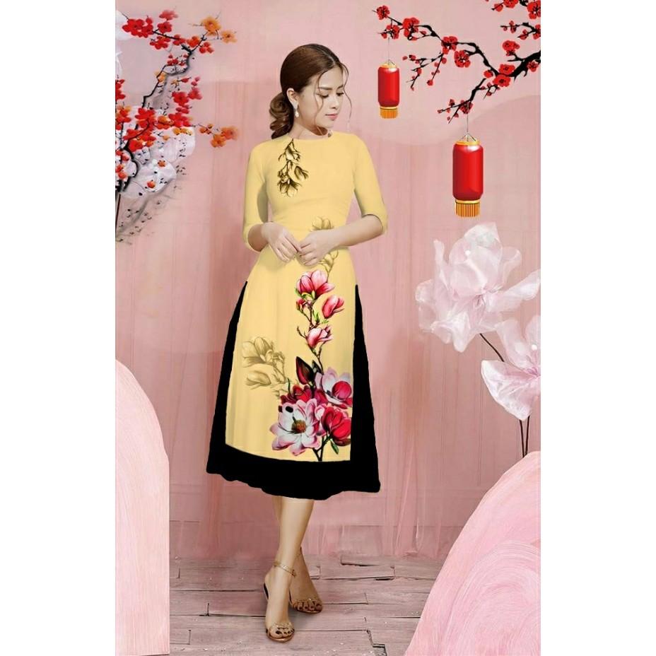 GIÁ XƯỞNG - Áo dài cách tân lụa in 3D