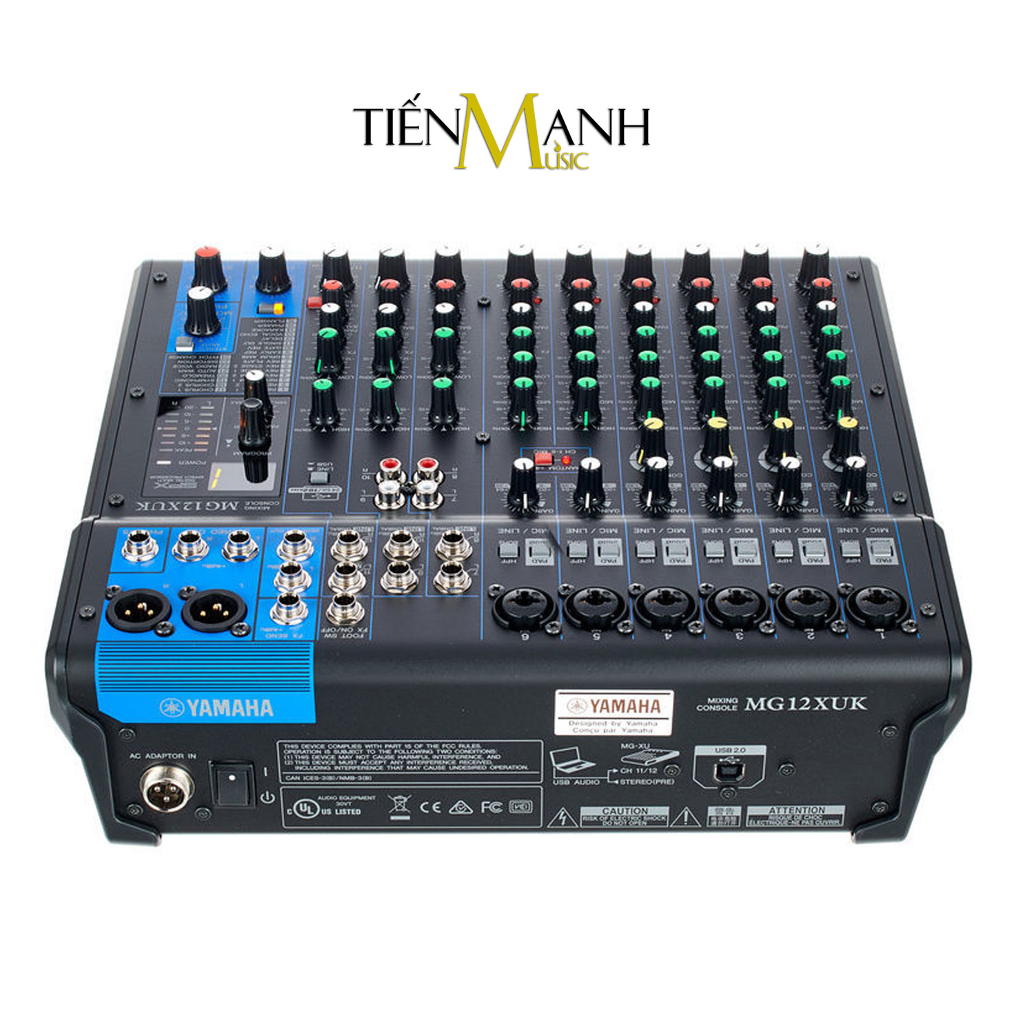 Yamaha MG12XUK Soundcard kiêm Bàn Trộn Mixer Interface Compact Stereo Mixing Console Phòng Thu Studio Mix MG12 Hàng Chính Hãng - Kèm Móng Gẩy DreamMaker