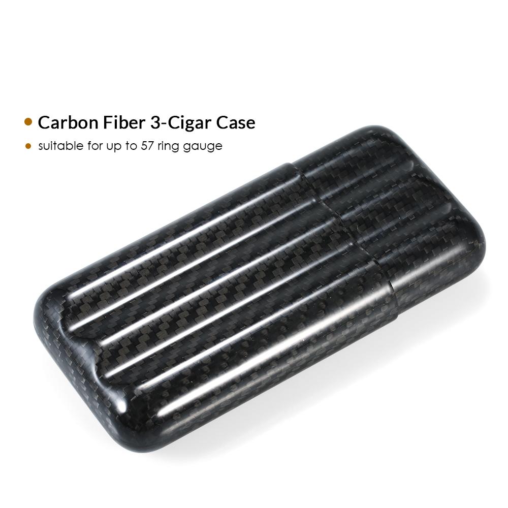 Hộp đựng xì gà 3 điếu bằng sợi carbon