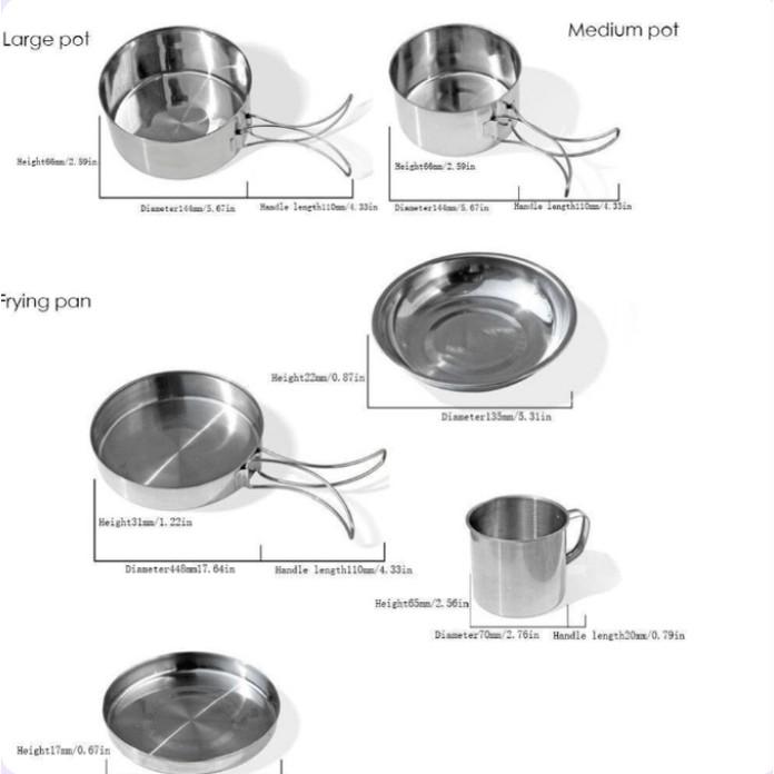Bộ nồi 8 món bằng inox
