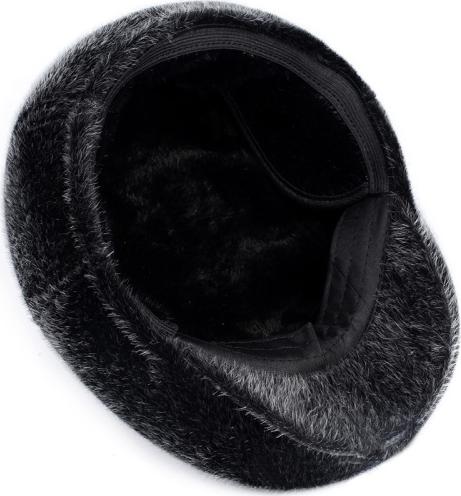 Nón nồi lông thú – Mũ Beret dành cho nam trung niên lót bông dày – Mũ che tai mùa đông