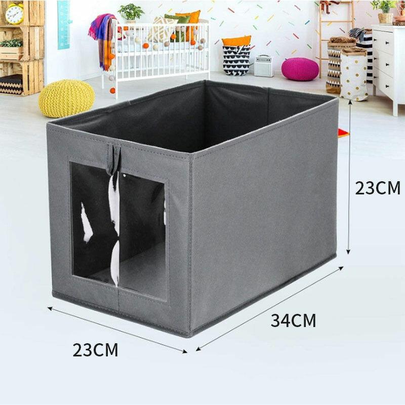 Hộp lưu trữ 3 -Piece lưu trữ có thể gập kho chứa khối cửa sổ trong suốt hộp các tông hộp có nắp ngăn kéo đèn chiếu sáng