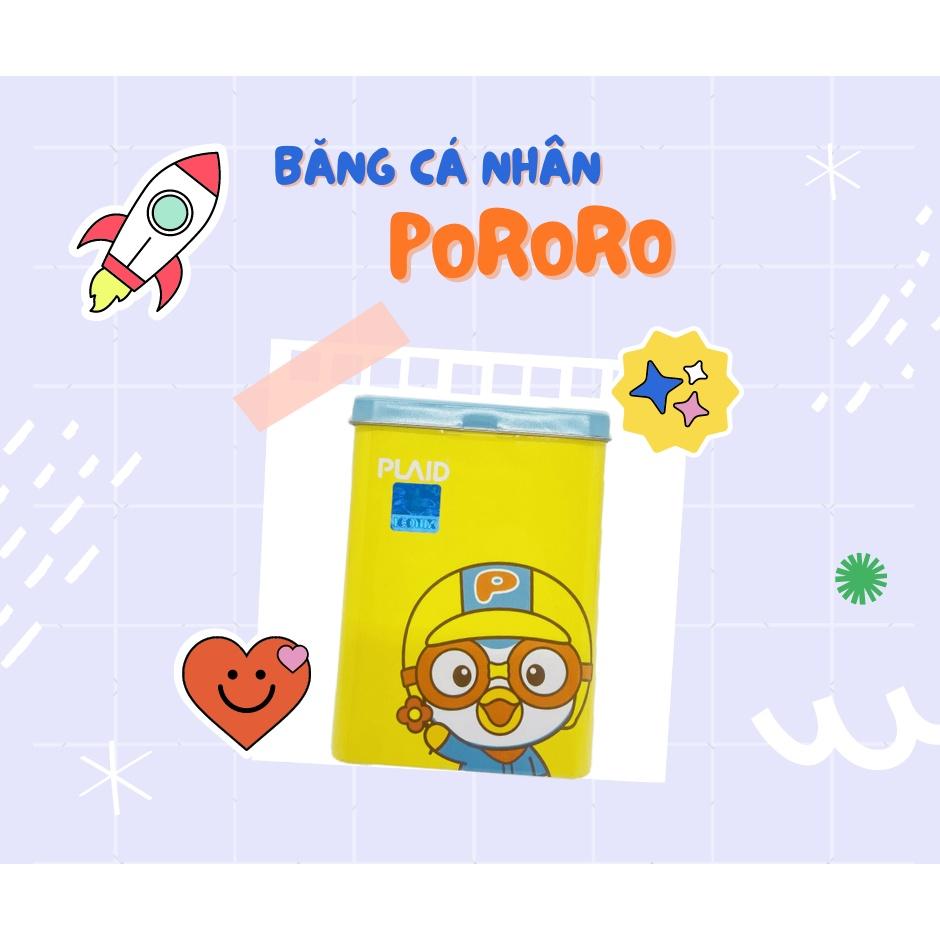 Băng keo cá nhân Pororo TINCASE màu vàng dễ thương cho da nhạy cảm hộp thiếc 25 miếng YOUNG CHEMICAL VINA - hộp vàng