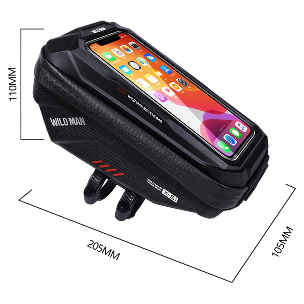 Bike Phone Front Frame Bag Bicycle Bag Waterproof Bike Phone Mount Top Tube Bag Bike Phone Case Holder Accessories Cycling Pouch for 4.7-6.7inch Phone
