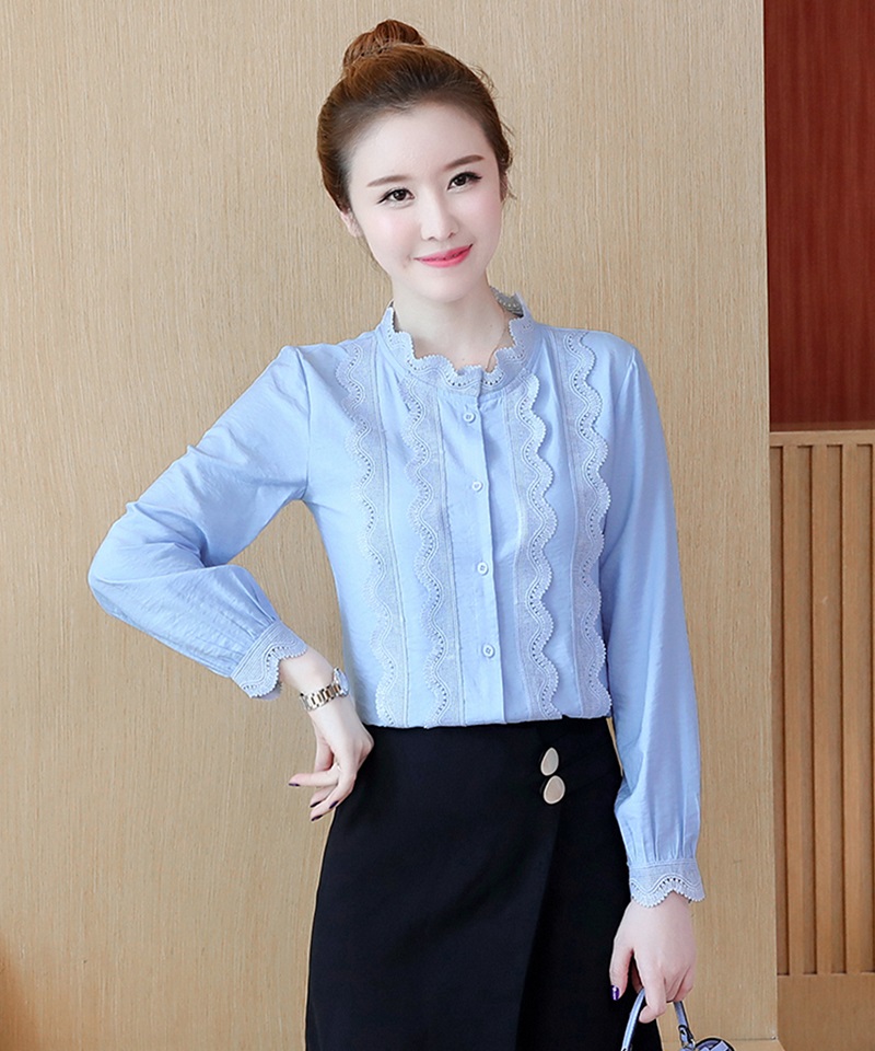 Áo Sơ Mi Công Sở Mộc Garden N615 Phối Ren Hành Chính 40-65kg