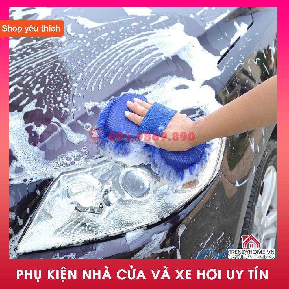 Bao tay lau rửa xe cho ô tô - Găng tay 2 mặt rửa xe máy, ô tô, lau dọn nội thất Găng tay rửa ô tô chất lượng cao