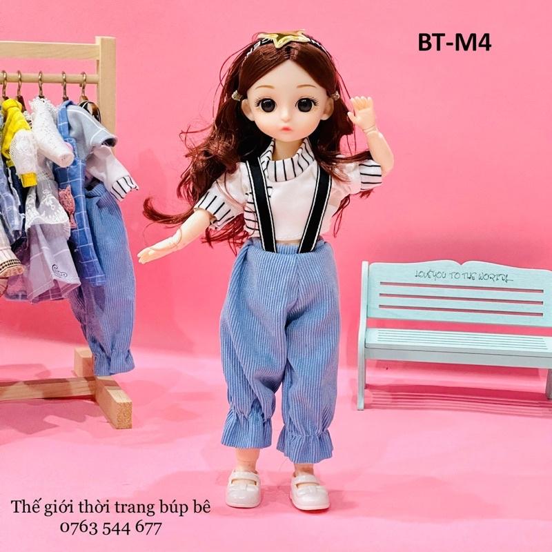 Búp bê 30cm tóc dài phong cách dạo phố, có sẵn áo quần, TẶNG GIÀY BÚP BÊ