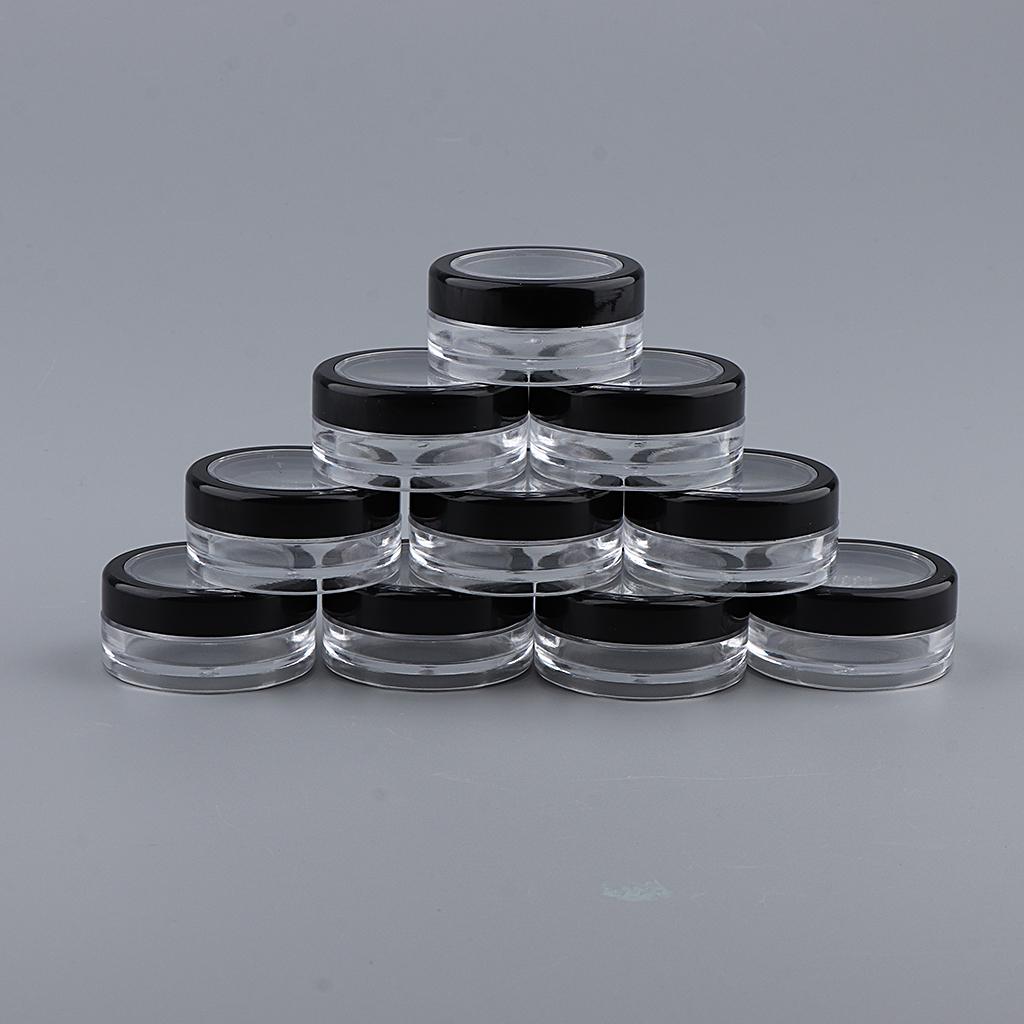 10 Pieces Empty Powder Case PP Plastic Box Cosmetic Makeup Loose Powder Jar