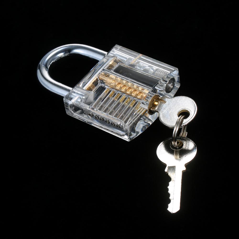 Ổ khóa thực hành trong suốt có thể nhìn thấy cho người mới bắt đầu Padlocks Lock Picking Tool Practice