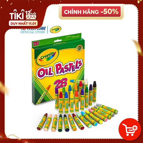 Bộ 28 bút sáp màu Crayola Hexagonal Shape Oil Pastel