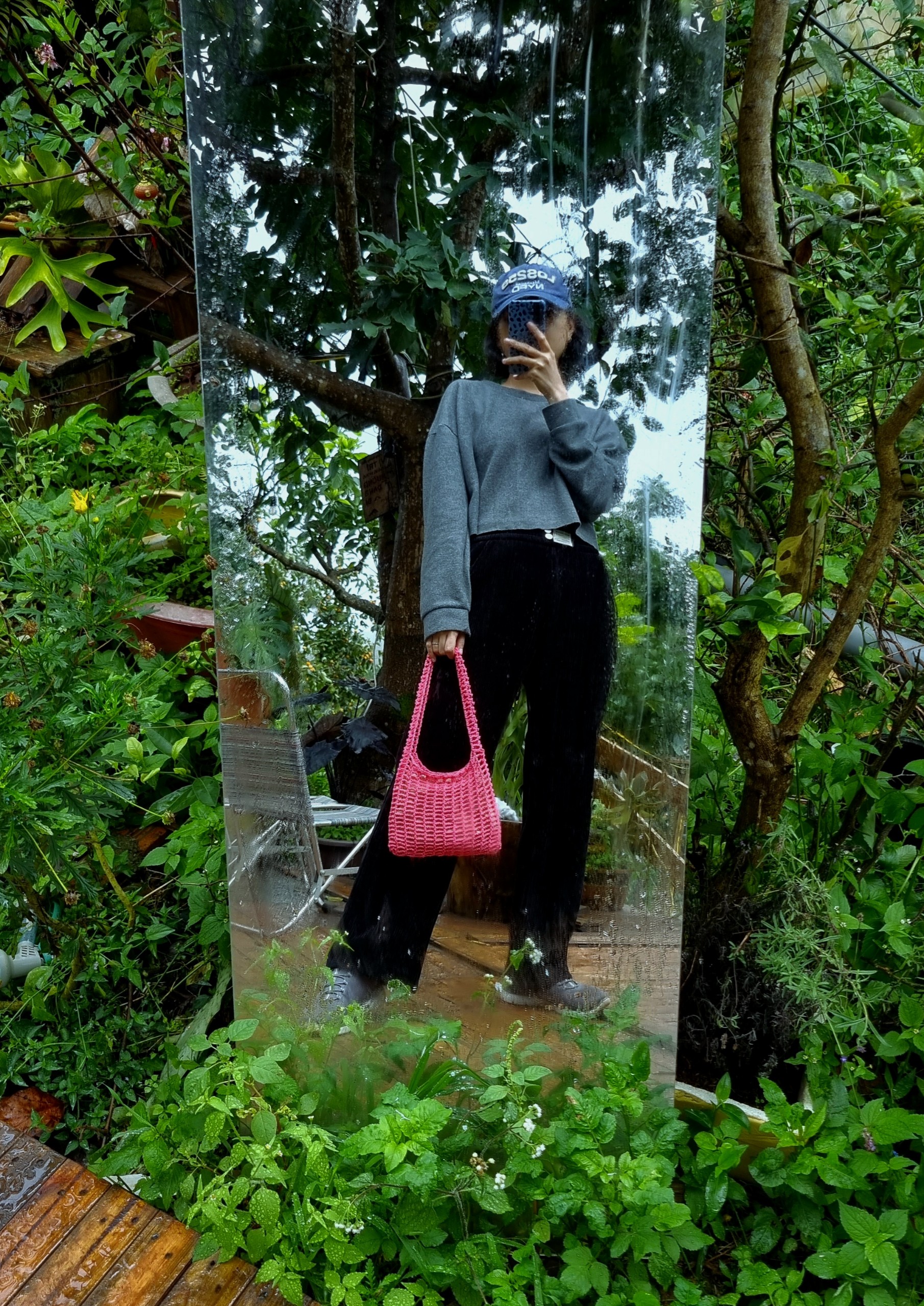 TÚI LƯỚI ĐEO VAI XÁCH TAY NỮ + TÚI VẢI RÚT / NO.1 BAG