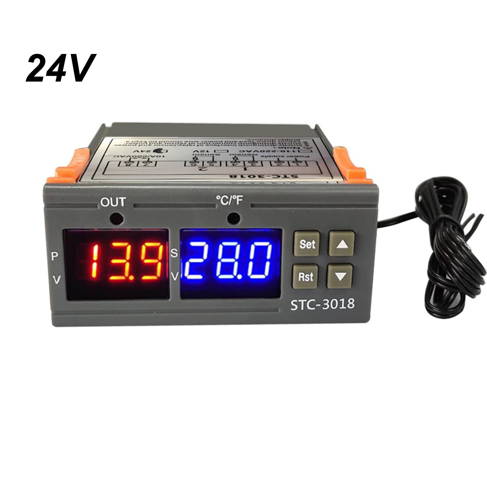 STC-3018 Temperature Controller, Digital LED Display Thermostat, Temperature Control Switch Micro Temperature Control Board Thermostat Sensor
