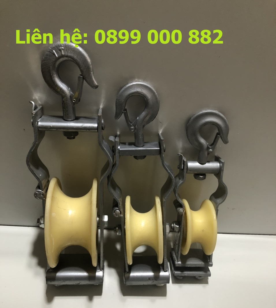 Puly kéo cáp, Puly nhôm, Puly nhựa kéo cáp 120x60mm