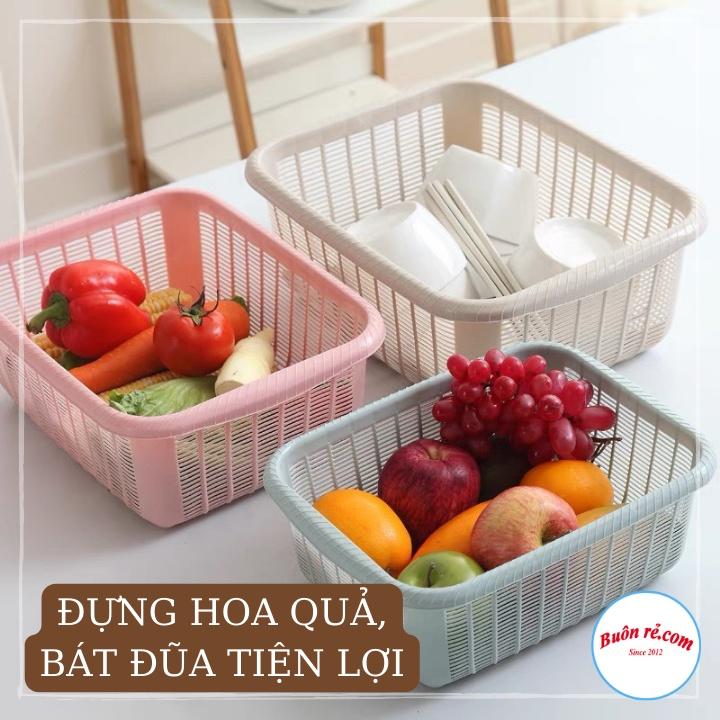 Rổ có nắp đựng đồ Việt Nhật (MS:199), Rổ đựng rau củ quả, bát đĩa tiện lợi -Buôn rẻ 01623