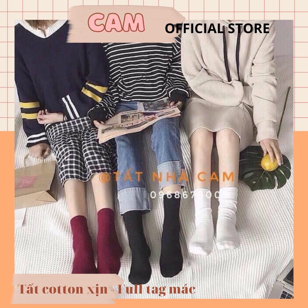 TẤT VỚ CAO CỔ NAM NỮ VINTAGE NHÚN HÀN QUỐC - CAM CAM VINTAGE